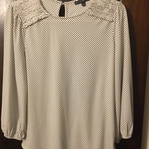 Adrianna Papell polka dot blouse
